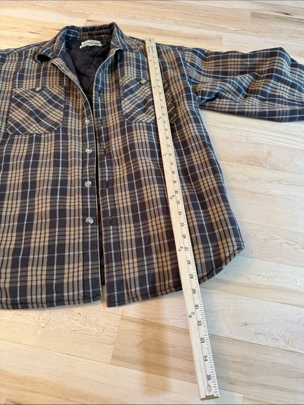 Columbia Men’s Quilted lined Plaid Shirt Shacket Jacket-L